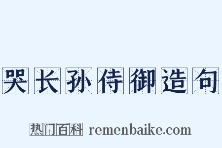 哭长孙侍御造句是什么意思的图片